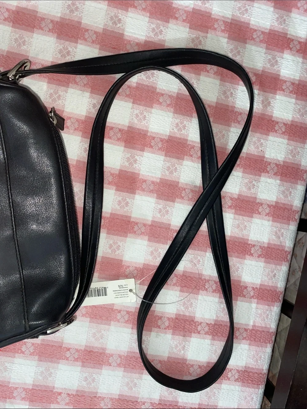 DKNY Black Leather Camera Crossbody Bag Purse - NWT